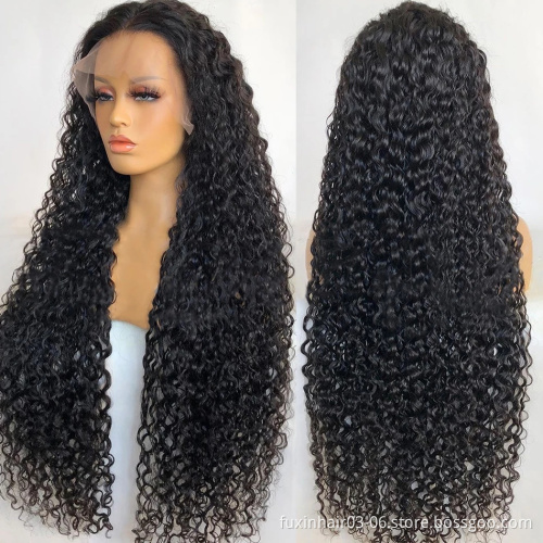 Cuticle Aligned Original Human Hair Pre Plucked 13*6 Swiss 360 Lace Frontal Wig Water Wave Hd Lace Wig Glueless  Full Lace Wig